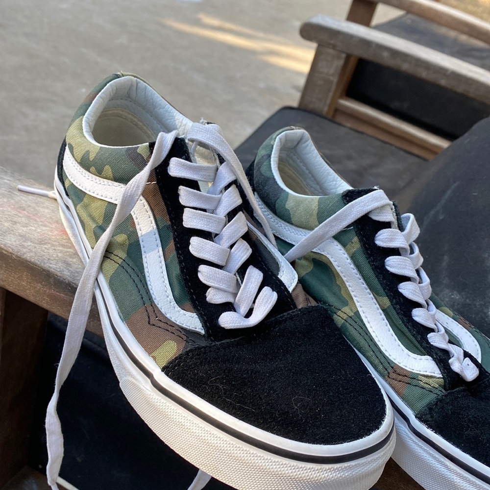 LIKE NEW camo vans